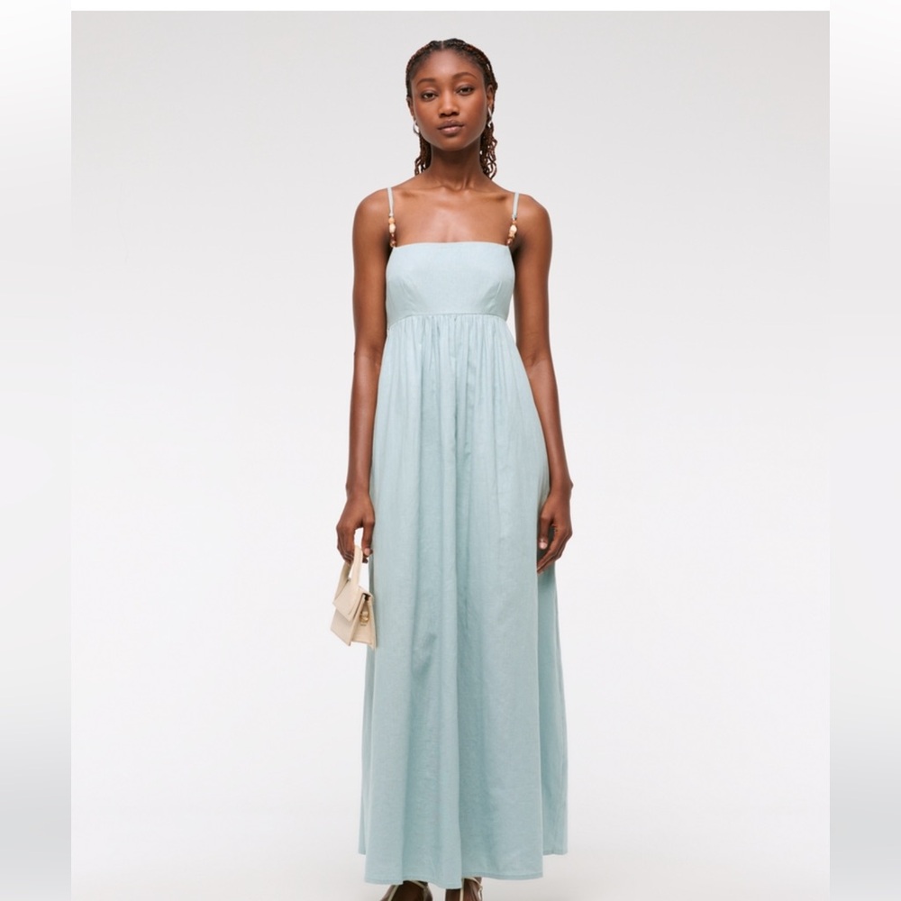 Baby doll linen maxi dress - Abercrombie